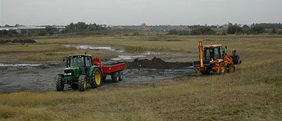 Wader scrape recontouring